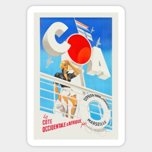 COA Marseille France Vintage Poster Sticker